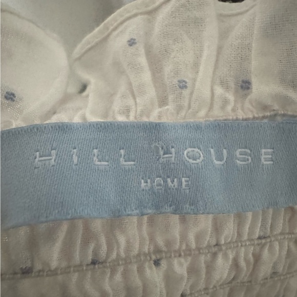 Hill House Ellie Nap Dress Swiss Dot White Blue Smocked Tiered Midi L - Picture 7 of 9